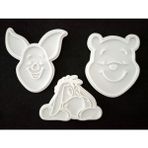 Feyza Design Sevimli Winnie The Pooh Hamur Şekillendirici 6'lı Set - Antrasit