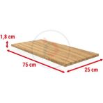 Feyza Design Şık 25X75 cm Meşe Ahşap Suntalam Tekli Raf, Doğal ve Dayanıklı Tasarım - Ahşap - Ceviz - Seçenek 1