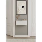 Feyza Design Şık 50 cm Mdf Duvara Monte Kapaklı Dolap, Modern ve Fonksiyonel Tasarım - Ahşap - Bej - Siyah