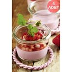 Feyza Design Şık 80 ml Cam Saklama Kavanoz Seti (4'lü) | Pratik ve Estetik Saklama Çözümü