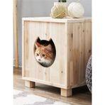 Feyza Design Şık Ahşap Kedi Evi ve Kulübesi, Rahat ve Doğal Yaşam Alanı - Seçenek 1