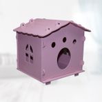 Feyza Design Şık Ahşap Kedi Evi ve Yatağı, Sıcacık ve Rahat Tasarım - Ahşap - Bej - Seçenek 1