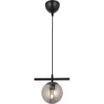 Feyza Design Şık Füme Camlı Sıralı Siyah Sarkıt Avize, Modern ve Elegan Tasarım - Ahşap - Seçenek 1