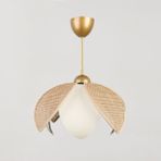 Feyza Design Şık Kahverengi ve Krem Renkli Modern Avize, Zarif Iç Mekan Dekoru - Ahşap - Ceviz - Seçenek 1