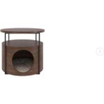 Feyza Design Şık Mdf Ceviz Kedi Evi ve Sehpa, Fonksiyonel Tasarım - Seçenek 1