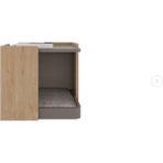 Feyza Design Şık Mdf Meşe Kedi Evi ve Sehpa, Fonksiyonel ve Modern Tasarım - Seçenek 1