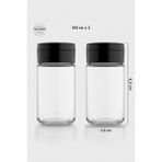 Feyza Design Şık Siyah Kapaklı Cam Tuzluk ve Biberlik Seti 105 Ml, 2'li Paket - Seçenek 1