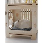 Feyza Design Şık ve Konforlu Kedi Evi, Dayanıklı Mdf Malzeme ile Tasarlandı - Seçenek 1