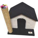 Feyza Design Şık ve Konforlu Tek Katlı Kedi Evi, Rahat Yaşam Alanı - Seçenek 1