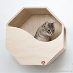Feyza Design Şık ve Kullanışlı Duvara Monte Kedi Evi, Konforlu Yaşam Alanı - Seçenek 1