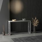 Feyza Design Şık ve Modern Dresuar, Evinizin Dekorasyonunu Tamamlar - Altın - Gri