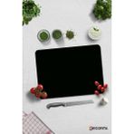 Feyza Design Siyah Cam Kesme Tahtası 30X40 Cm, Şık ve Dayanıklı Mutfak Gereci - Ahşap - Beyaz - Seçenek 1