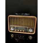 Feyza Design Solar Güneş Enerjili Bluetooth Radyo, Usb, Sd, Mp3, Nostalji Tasarım - Ahşap - Ceviz