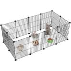 Feyza Design Taşınabilir Metal Tel Evcil Hayvan Kafesi ve Oyun Parkı, 12 Panel - Seçenek 1