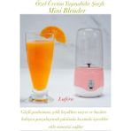 Feyza Design Taşınabilir Mini Şarjlı Blender, Ofis, Piknik, Spor ve Meyve Için Ideal - Açık Bej