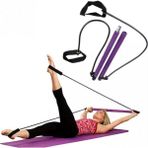 Feyza Design Taşınabilir Pilates Çubuğu ile Evde ve Dışarda Kolay Egzersiz - Seçenek 1 - Ahşap - Beyaz
