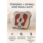 Feyza Design Titreşimli Ayak Masaj Cihazı, Isıtmalı, Ayarlanabilir Hız ve Refleksoloji - Cappuccino