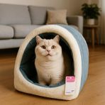 Feyza Design Turkuaz Yumuşak Rahat Kedi Evi, Konfor ve Şıklık Sunar - Seçenek 1