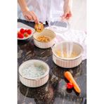 Feyza Design Üçlü Emaye Saklama Kabı Seti, 14/16/18 Cm, Şık ve Kullanışlı Tasarım - Seçenek 1