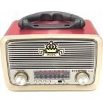 Feyza Design Vintage Bluetooth Radyo, Fm ve Sd Kart, Nostalji Tasarımı - Ahşap - Ceviz