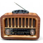 Feyza Design Vintage Büyük Boy Radyo, Şık Tasarım ve Eskitme Detaylar - Ahşap - Ceviz