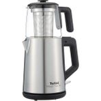 Feyza Design Xl Çay Makinesi, Cam Demlik, 1,2 L, Paslanmaz Çelik, Pratik ve Şık Kullanım - Ahşap - Bej - Seçenek 1