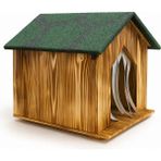Feyza Design Yalıtımlı Ahşap Kedi Evi, Yağmur ve Soğuk Geçirmez, Şık Tasarım - Seçenek 1