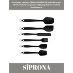 Feyza Design Yapışmaz Silikon Mutfak Seti, Pasta, Yumurta, Kaşık, Bıçak, Spatula - Ahşap - Seçenek 1