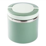 Feyza Design Yeşil Paslanmaz Çelik Yuvarlak Yemek Taşıma Kabı 630ML - Ahşap - Seçenek 1