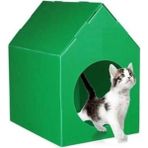 Feyza Design Yeşil Plastik Kedi ve Köpek Kulübesi, Taşınabilir ve Demonte Tasarım - Seçenek 1