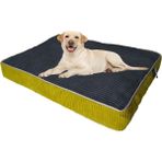 Feyza Design Yıkanabilir Xxl Köpek Yatağı, Visco Dolgulu, Fermuarlı, Kaymaz Tabanlı - Ahşap - Beyaz - Seçenek 1
