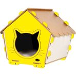 Feyza Design Yumuşak ve Konforlu Kedi Evi, Rahat ve Şık Tasarım - Altın - Seçenek 1