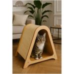 Feyza Design Yumuşak ve Konforlu Kedi Evi, Rahat ve Şık Tasarım, Evcil Dostlar Için Ideal - Seçenek 1