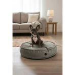 Feyza Design Yumuşak ve Rahat Yuvarlak Köpek Yatağı, Huzurlu Uyku Için Ideal - Ahşap - Bej - Seçenek 1