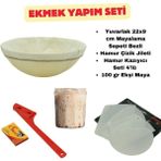 Feyza Design Yuvarlak 22 cm Ekmek Yapım Seti ve Ekşi Maya ile Kendin Yap - Antrasit