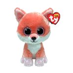 Feyza Oyuncak TY Beanie Boos Turuncu Tilki Vixen Peluş Oyuncak | Simli Parlak Gözlü Hayvan Figürü 15 cm | 3 Yaş Üzeri Çocuk