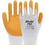 FEYZA YAPI 5 Çift Beybi Pn3 Sarı Nitril Eldiven Inşaat Eldiveni Iş Eldiveni 9 BEDEN