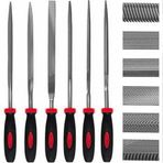 FEYZA YAPI 6 Parça Mini Eğe Seti - 18CM İnce işçilik Saatçi eğe ve törpü seti (SARI Renk)