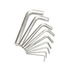 FEYZA YAPI Alyan Seti Mini Alyan Anahtarı Takımı 9 Parça Set Çelik 9’Lu Birer adet 2MM-2,5MM-3MM-3,5MM-4MM-5MM-6MM-8MM. 10 MM