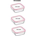 Feyzade Fresco Saklama Kabı Seti 3 Adet 720CC (FRS-247) - Pembe