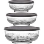 Feyzade Tokyo Saklama Kabı 3'Lü Set 2600 Cc-1500 Cc-880 Cc - Gri