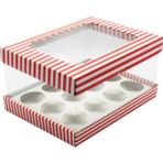 Feza Kutu 22X30X15 Pencere Kapaklı 12'li Cupcake Kutusu (10 Adet)