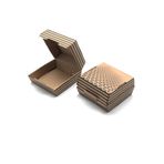 Feza Kutu Hamburger Kutusu Kraft 12X12X7 Cips Kutusu Çok Amaçlı Kutu Karton Kutu Pasta Kutusu (10 Adet)