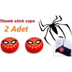 Feza Ps5 Dualsense 2 Adet Spiderman Kabartma Desenli Analog Başlığı
