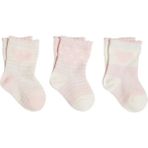 F&f Baby Ayaktan Çıkmayan Bebek Çorabı 3 Lü Set Pembe Kalpli 0-6 Ay