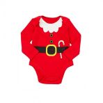 F&F Minik Elf Yılbaşı Bebek Kostüm Body Uzun Kollu Tasarım Body Yeniyıl Body 0-3 Ay