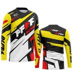 FFFF & OLFEH Erkek bisiklet forması, uzun kollu, bisiklet kıyafeti, motokros jarse, uzun kollu MTB tişört, nefes alan bisiklet jarsesi, Downhill bisiklet forması, hızlı kurur, Fb13, XS