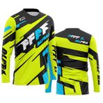 FFFF & OLFEH Erkek bisiklet forması, uzun kollu, bisiklet kıyafeti, motokros jarse, uzun kollu MTB tişört, nefes alan bisiklet jarsesi, Downhill bisiklet forması, hızlı kurur, Fb17, XL