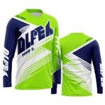 FFFF & OLFEH Erkek bisiklet forması, uzun kollu, bisiklet kıyafeti, motokros jarse, uzun kollu MTB tişört, nefes alan bisiklet jarsesi, Downhill bisiklet forması, hızlı kurur, Fb6, XXL