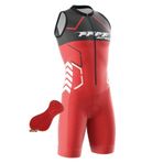 FFFF & OLFEH Erkekler Triatlon Üçlü Takım Elbise, Bisiklet Skinsuit, Kolsuz tek parça bisiklet forması, Hızlı Kuru ve Nefes Alabilir Yarım Kollu Aerodinamik Skinsuit, P9, M